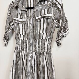 Kings road Striped Zip-Up Dress